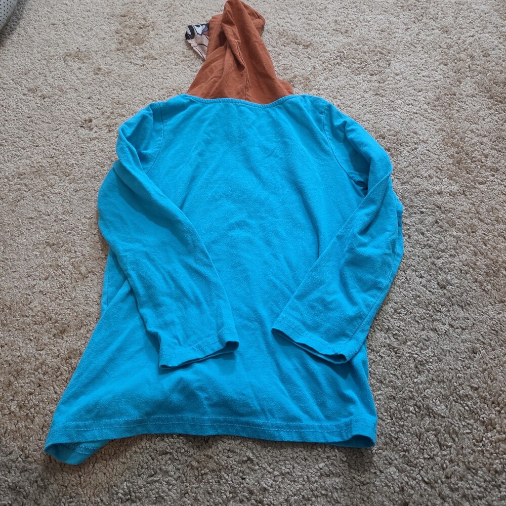 Space Jam Taz Boys Hooded Shirt 10 Tune Squad Deep Teal 2021 - Picture 15 of 16